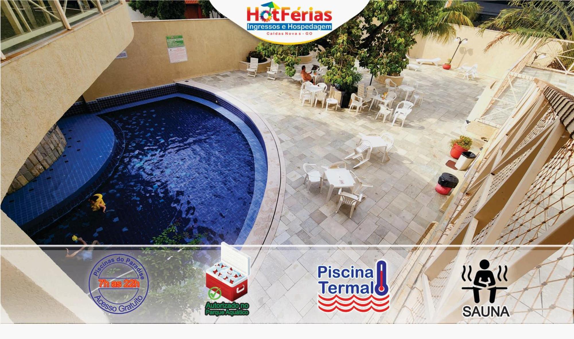 Flat Paradise, Piscinas Termais, Proximo Ao Centro - Hotferias Caldas Novas Exterior photo