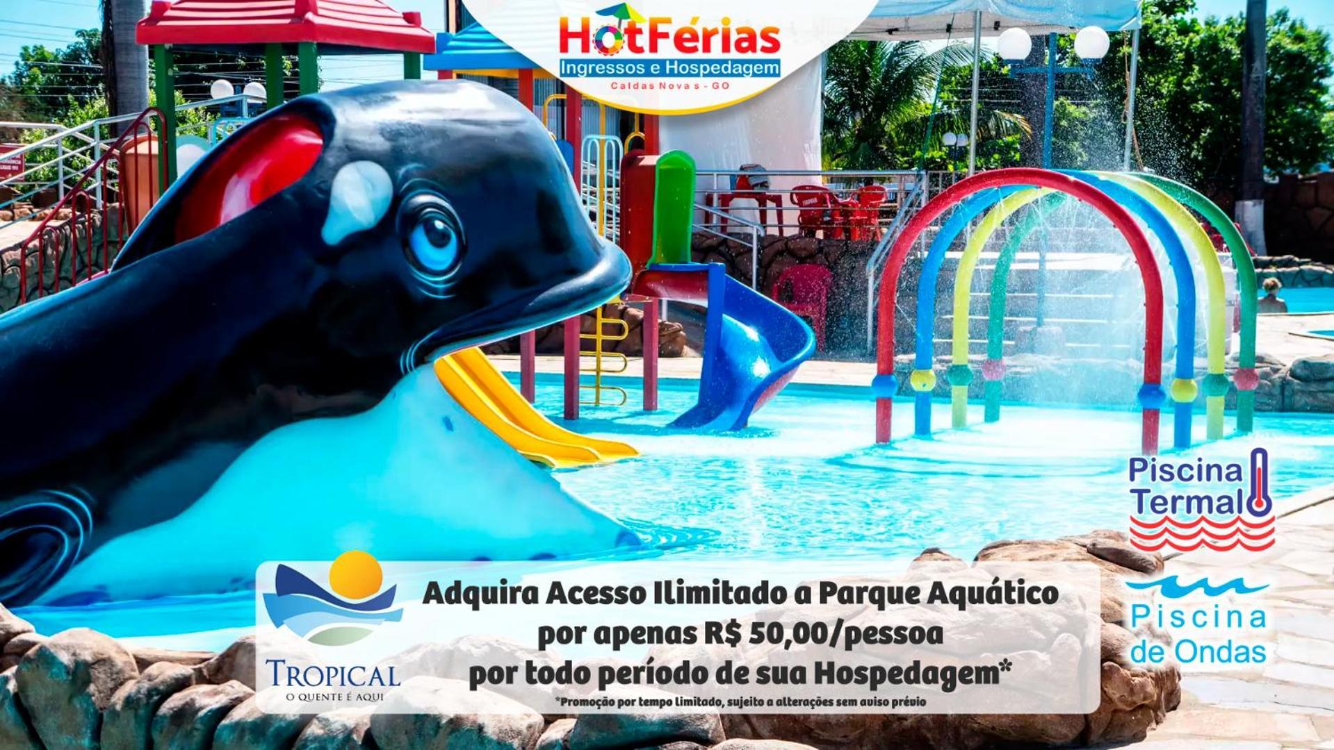 Flat Paradise, Piscinas Termais, Proximo Ao Centro - Hotferias Caldas Novas Exterior photo